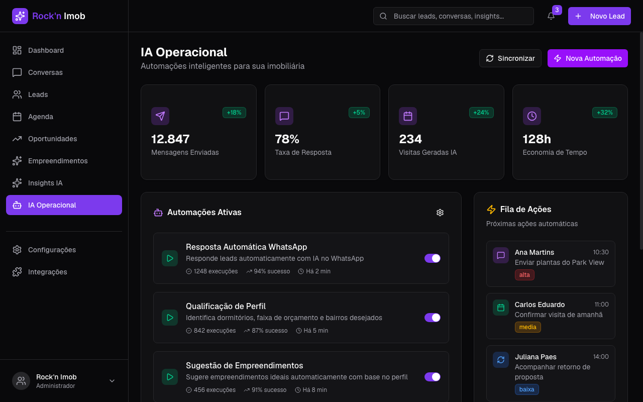 Uma IA operacional, não apenas um chatbot.